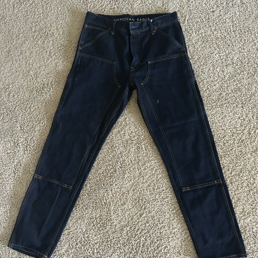 32x32 Double Knee, dark wash American Eagle jeans.